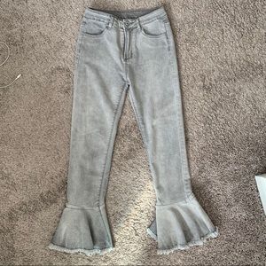 SHEIN Gray Flare Jeans